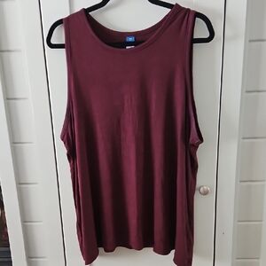 Old Navy Rich Burgundy Luxe Tank Top Sz Xl Ptp 24 +